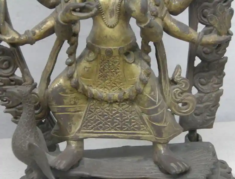 Geometrically derived crosses on Kumari, National Museum of Nepal